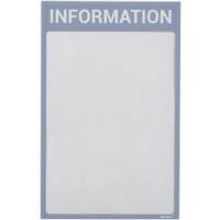 Ultradex DIN A4 Inforahmen Magnetisch Grau Kunststoff 8890I09 22,5 (B) x 35,2 (H) cm 5 Stück