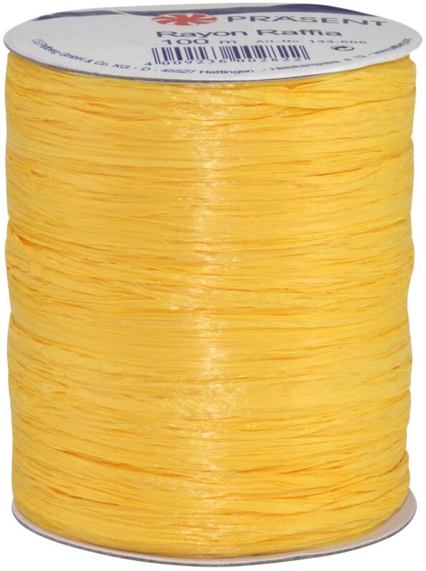 PRAESENT Bastband 133-605 Gelb 5 mm x 100 m 3 Stück