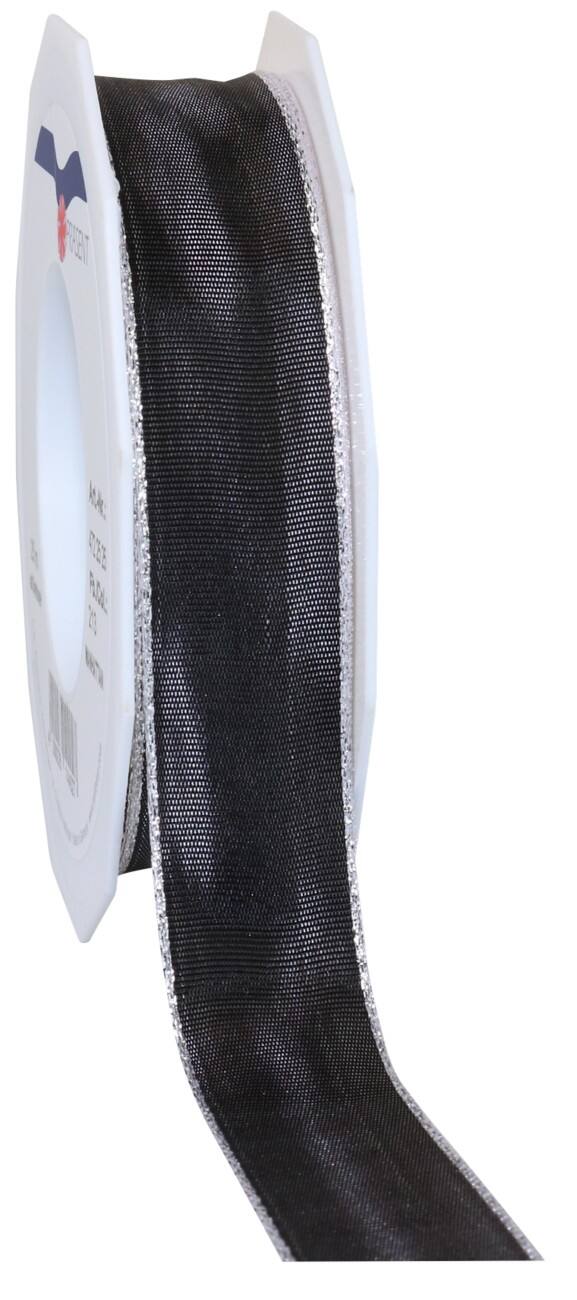 PRAESENT Seidenband 4722525-213 Graphit 25 mm x 25 m 2 Stück