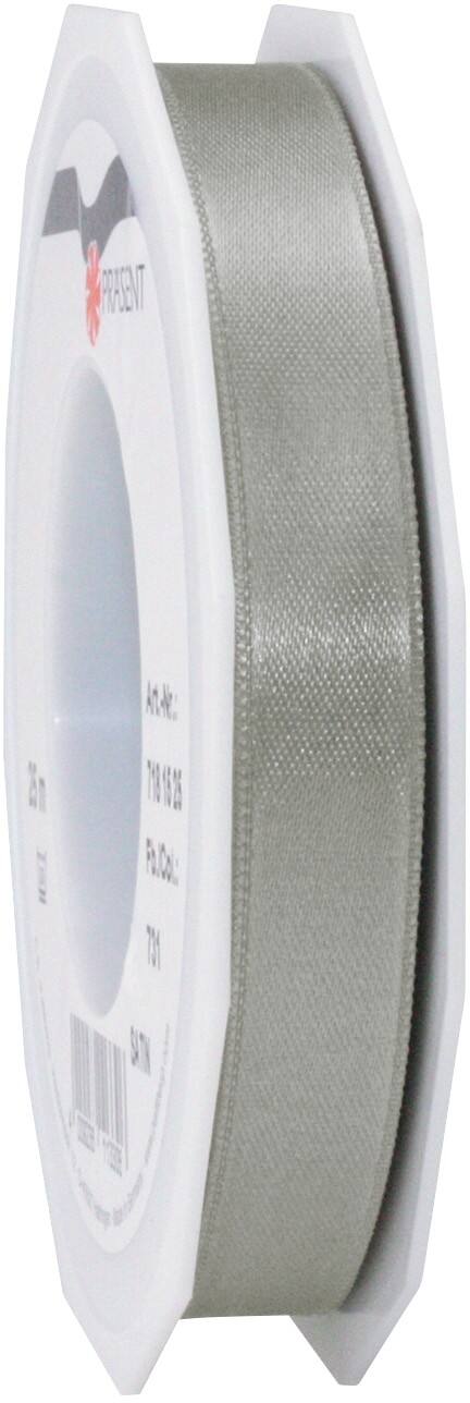 PRAESENT Doppelsatin 7181525-731 Schiefer 15 mm x 25 m 2 Stück