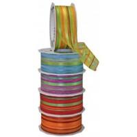 PRAESENT Organza 5694020-620 Orange, Limette 40 mm x 20 m 2 Stück