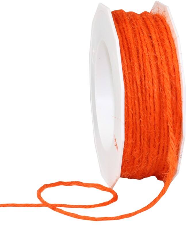 PRAESENT Kordel Jute 4360225-620  Orange 2 mm x 25 m 2 Stück