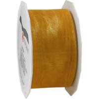 PRAESENT Organza 6014025-634 Sonnengelb 40 mm x 25 m 3 Stück