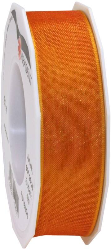 PRAESENT Organza 6072525-620 tangerine  25 mm x 25 m 2 Stück