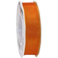 PRAESENT Organza 6072525-620 tangerine  25 mm x 25 m 2 Stück