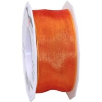 PRAESENT Organza 6074025-620  tangerine  40 mm x 25 m 2 Stück