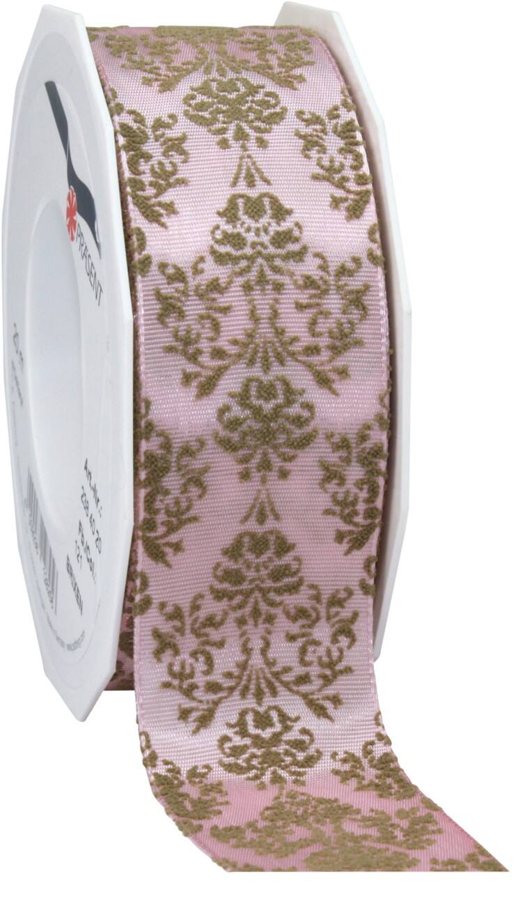 PRAESENT Ornament 2384020-121 Rosa, Taupe 40 mm x 20 m 2 Stück