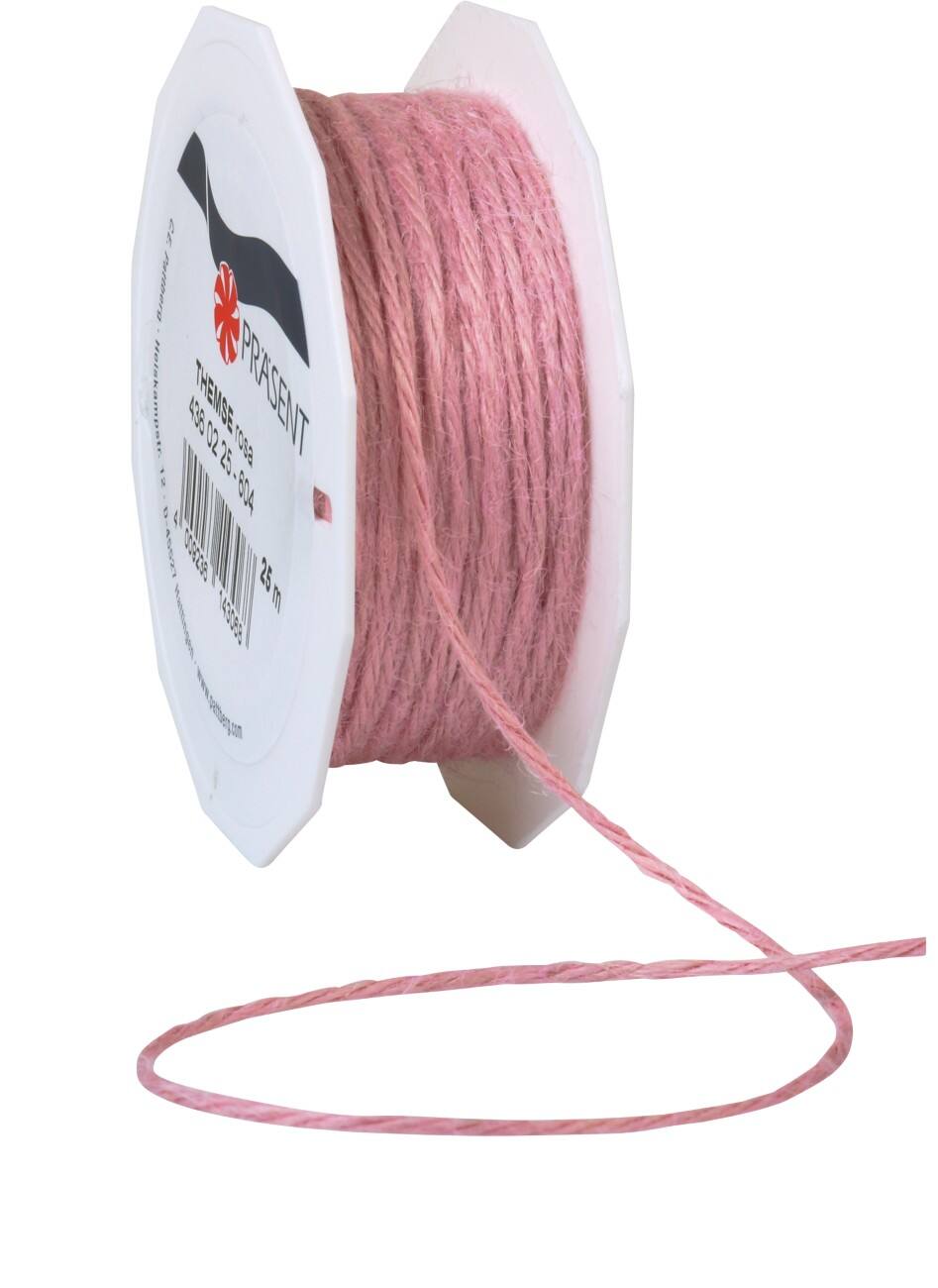 PRAESENT Kordel Jute 4360225-604  Rosa 2 mm x 25 m 2 Stück