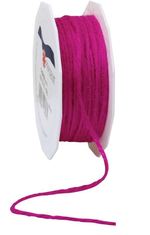 PRAESENT Kordel Jute 4360225-606  Pink 2 mm x 25 m 2 Stück