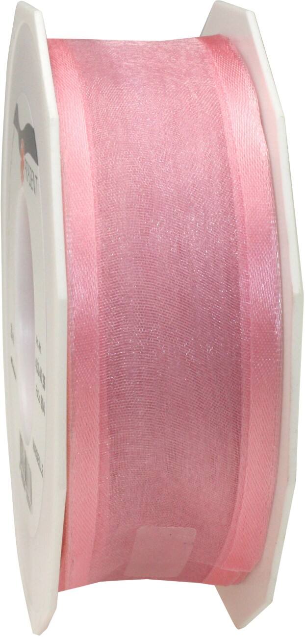 PRAESENT Organza 4834025-604  Hellrosa 40 mm x 25 m 2 Stück
