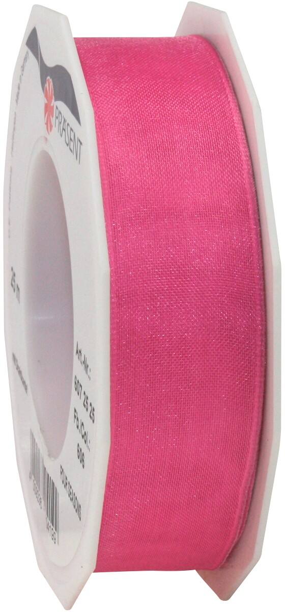 PRAESENT Organza 6072525-606 Koralle  25 mm x 25 m 2 Stück