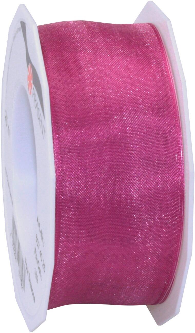 PRAESENT Organza 6074025-169  Magenta  40 mm x 25 m 2 Stück