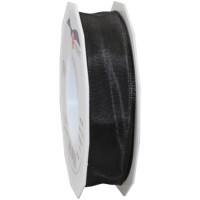 PRAESENT Seidenband 4642525-613 Schwarz 25 mm x 25 m 2 Stück