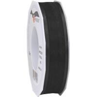 PRAESENT Organza 4832525-613 Schwarz 25 mm x 25 m 2 Stück