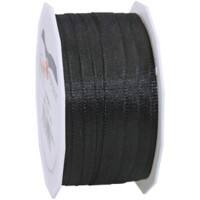 PRAESENT Taftband 6051050-613 Schwarz 10 mm x 50 m 2 Stück