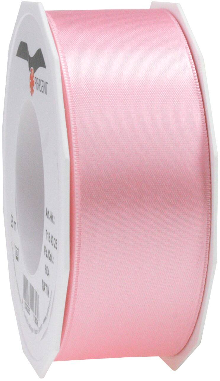 PRAESENT Doppelsatin 7184025-604 Hellrosa 40 mm x 25 m 2 Stück