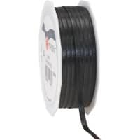 PRAESENT Doppelsatin 7180650-613 Schwarz 6 mm x 50 m 2 Stück