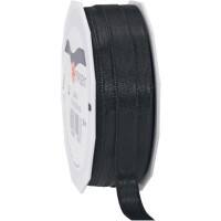 PRAESENT Doppelsatin 7181025-613 Schwarz 10 mm x 25 m 2 Stück