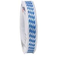 PRAESENT Satinband 3091520-602 Weiß, Blau 15 mm x 20 m 2 Stück