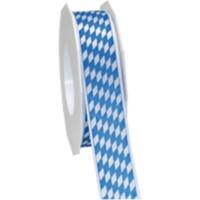 PRAESENT Satinband 3092520-602 Weiß, Blau 25 mm x 20 m 2 Stück