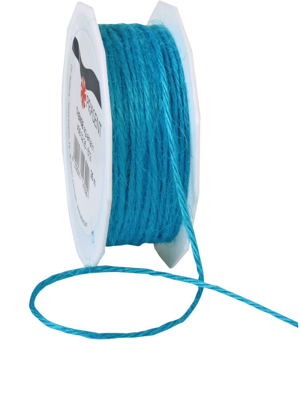 PRAESENT Kordel Jute 4360225-612  Aquamarin 2 mm x 25 m 2 Stück