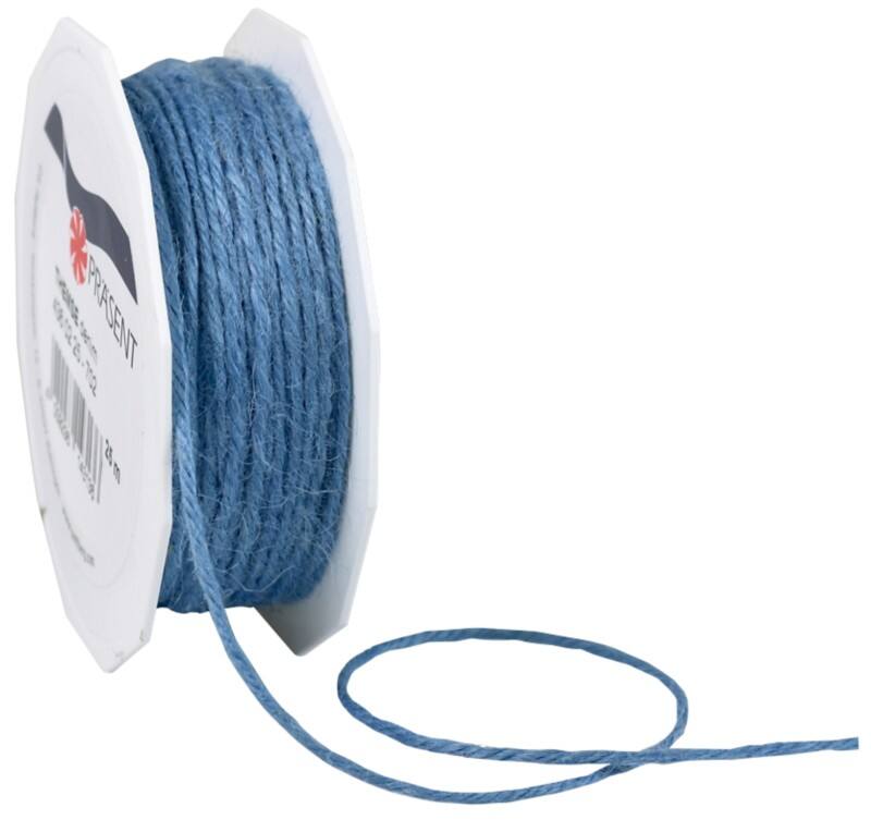 PRAESENT Kordel Jute 4360225-702  Denim 2 mm x 25 m 2 Stück