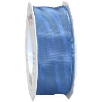 PRAESENT Seidenband 4644025-214 Himmelblau 40 mm x 25 m 2 Stück