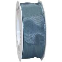 PRAESENT Seidenband 4644025-224 Stahlblau 40 mm x 25 m 2 Stück