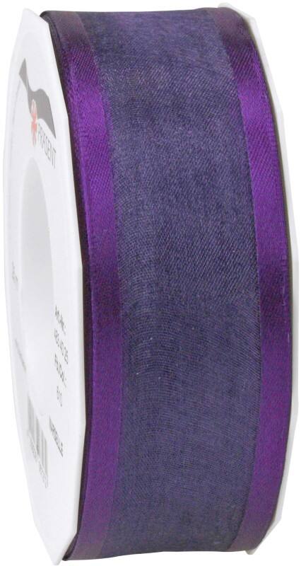 PRAESENT Organza 4834025-610  Violett 40 mm x 25 m 2 Stück
