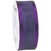 PRAESENT Organza 4834025-610  Violett 40 mm x 25 m 2 Stück