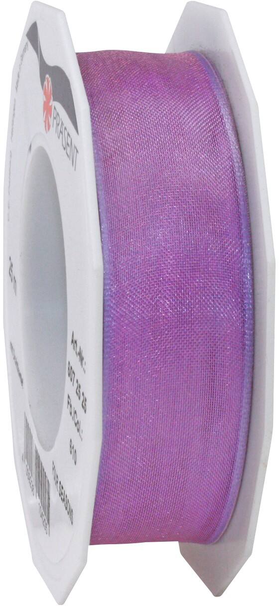PRAESENT Organza 6072525-610 Lila  25 mm x 25 m 2 Stück