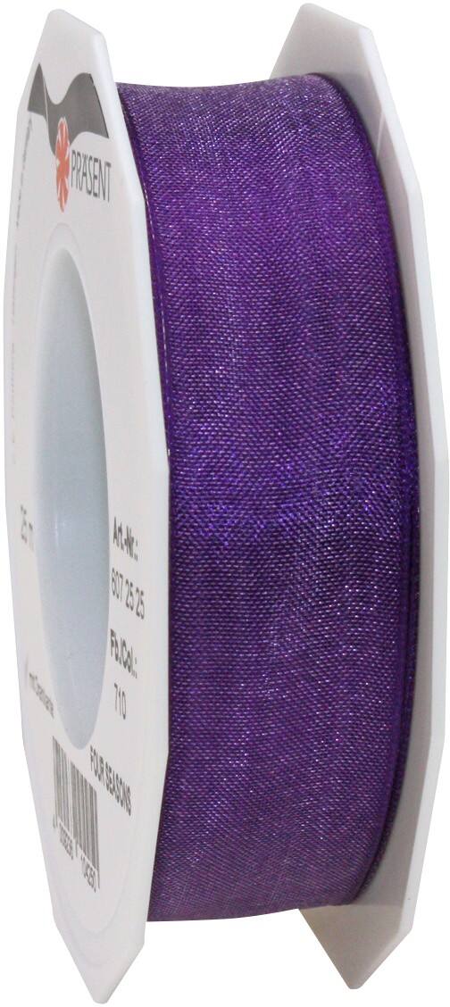 PRAESENT Organza 6072525-710 Violett  25 mm x 25 m 2 Stück
