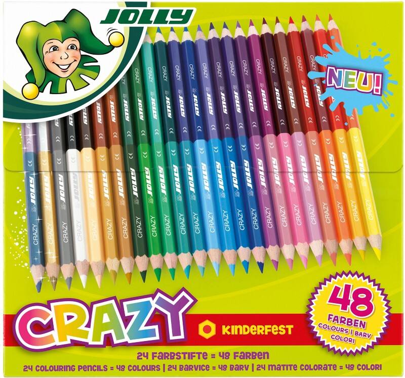 Jolly Supersticks Crazy Buntstifte Farbig sortiert 3000-0518 24 Stück