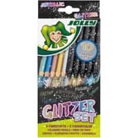 JOLLY Glitzer-Set Buntstifte und Fasermaler Mehrfarbig 10 Stück