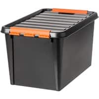 SmartStore Aufbewahrungsbox Pro 45 50 L Schwarz, Orange PP (Polypropylene) 340 x 590 x 390 mm 4 Stück