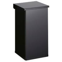 DutchDesign Treteimer Pulverbeschichtetes Aluminium 55 L 30 (B) x 30 (T) x 60 (H) cm Schwarz