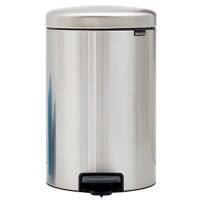 Brabantia Edelstahl Treteimer 20 L 29 (B) x 38 (T) x 46,7 (H) cm Silber