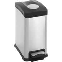 EKO Edelstahl Treteimer 12 L 38,2 (B) x 21,8 (T) x 43 (H) cm Silber