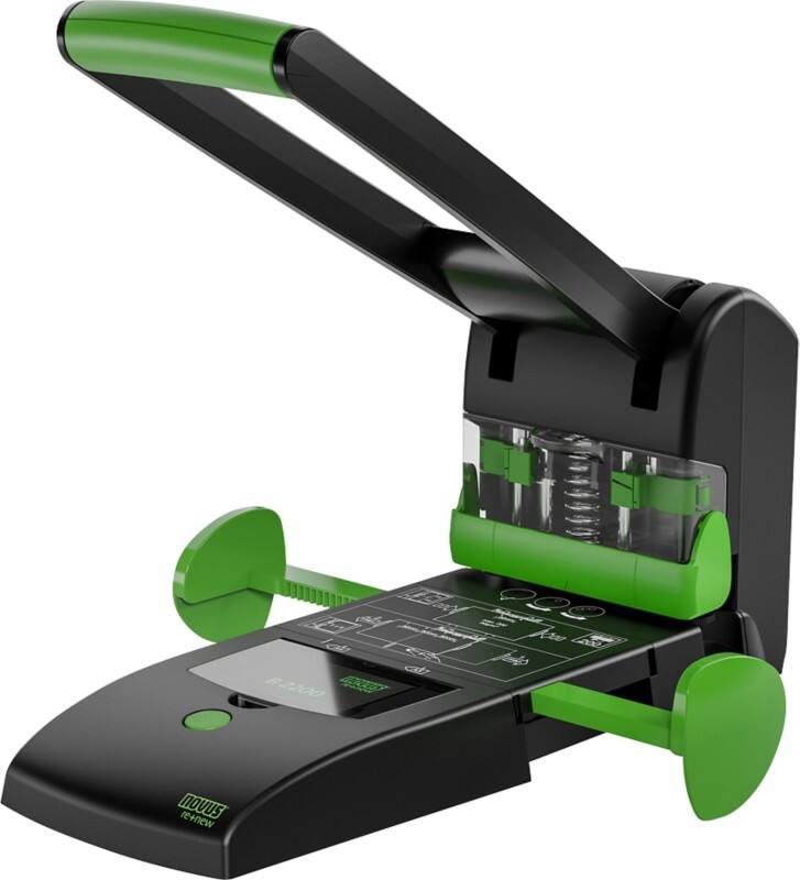 Novus NOVUS RE+NEW 4 Löcher Locher Plastik, Metall 200 Blatt 025-0651 Grün, Schwarz