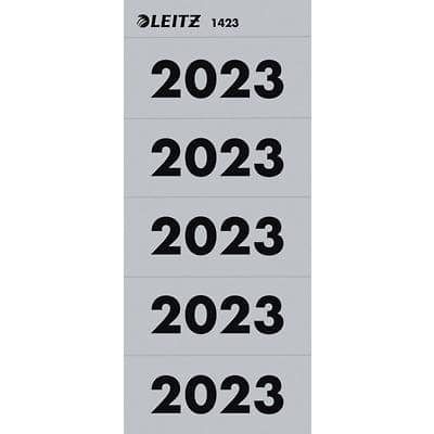 Leitz Selbstklebende Jahresetiketten 2023 Grau 60 x 25,5 mm 100 Stück