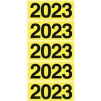 Bene Selbstklebende Jahresetiketten 2023 Gelb 48 x 19 mm 100 Stück