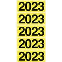 Bene Selbstklebende Jahresetiketten 2023 Gelb 48 x 19 mm 100 Stück