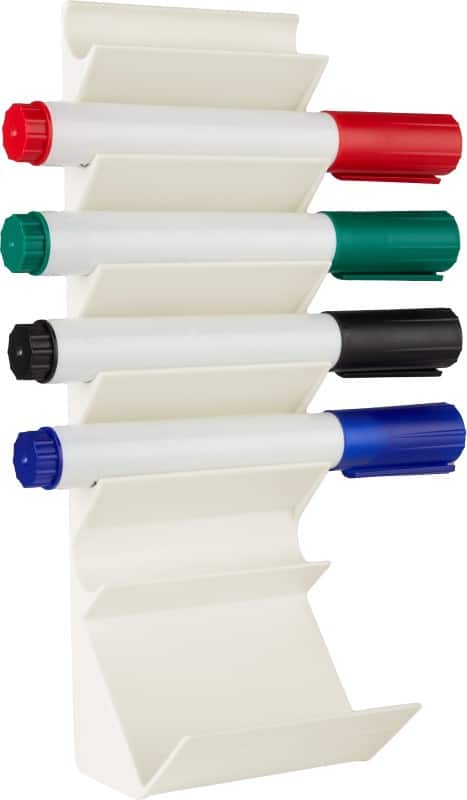 Viking Whiteboard-Stiftehalter 6 Stifte Magnetisch Weiß