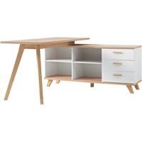 Germania Schreibtisch Oslo Eiche, Weiß 1.440 x 1.450 x 750 mm