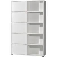 Germania Regal 4037-176 Sanremo-Eiche-Nb., Weiß 1.200 x 350 x 1.960 mm