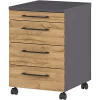 Germania Rollcontainer GW-Profi 2.0 4251-564 Braun, Dunkelgrau 420 mm (B) x 490 mm (T) x 610 mm (H)