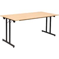 Sodematub Klapptisch TPMU168 Buche, Schwarz 1.600 x 800 x 740 mm