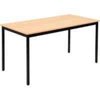 Sodematub Rechteckig Konferenztisch Hellbraun Eisen Gestellfarbe Schwarz 120 x 600 mm x 740 mm
