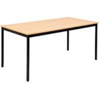 Sodematub Rechteckig Konferenztisch Hellbraun Eisen Gestellfarbe Schwarz 160 x 800 mm x 740 mm