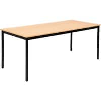 Sodematub Rechteckig Konferenztisch Hellbraun Eisen Gestellfarbe Schwarz 180 x 800 mm x 740 mm